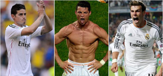 Cristian Ronaldo, Gareth Bale, James Rodriguez